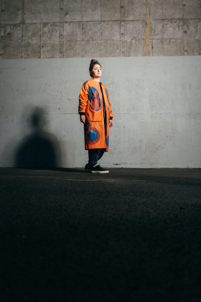 meraki jacket - orange side